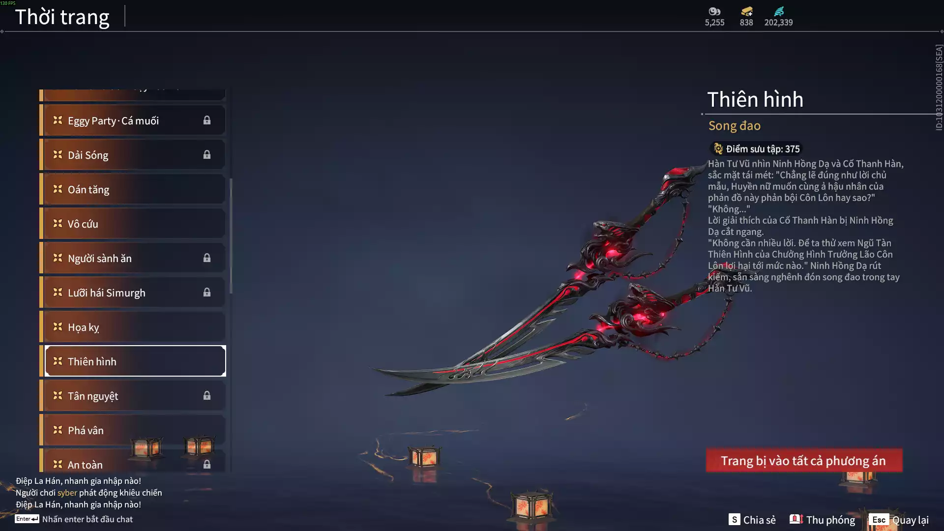 Ảnh 9 Vũ khí đỏ, 9 Trang phục đỏ, 3 Phụ kiện hóa hình và hơn thế, nhấn xem chi tiết bên trong